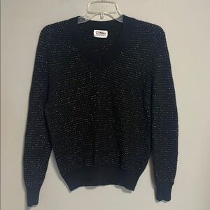 27 Miles Black Sparkle Sweater Size Small